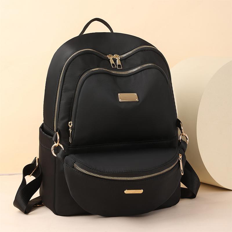 Einfarbiger Rucksack mit Umhängetasche Damen Reise-Rucksack-Set Pendler Studenten Schultasche