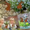 Decorative Garden Stakes Easter Iron Cute Bunny Ground Insert Home Outdoor Decoration Supplies Garden Plug Photo Props For