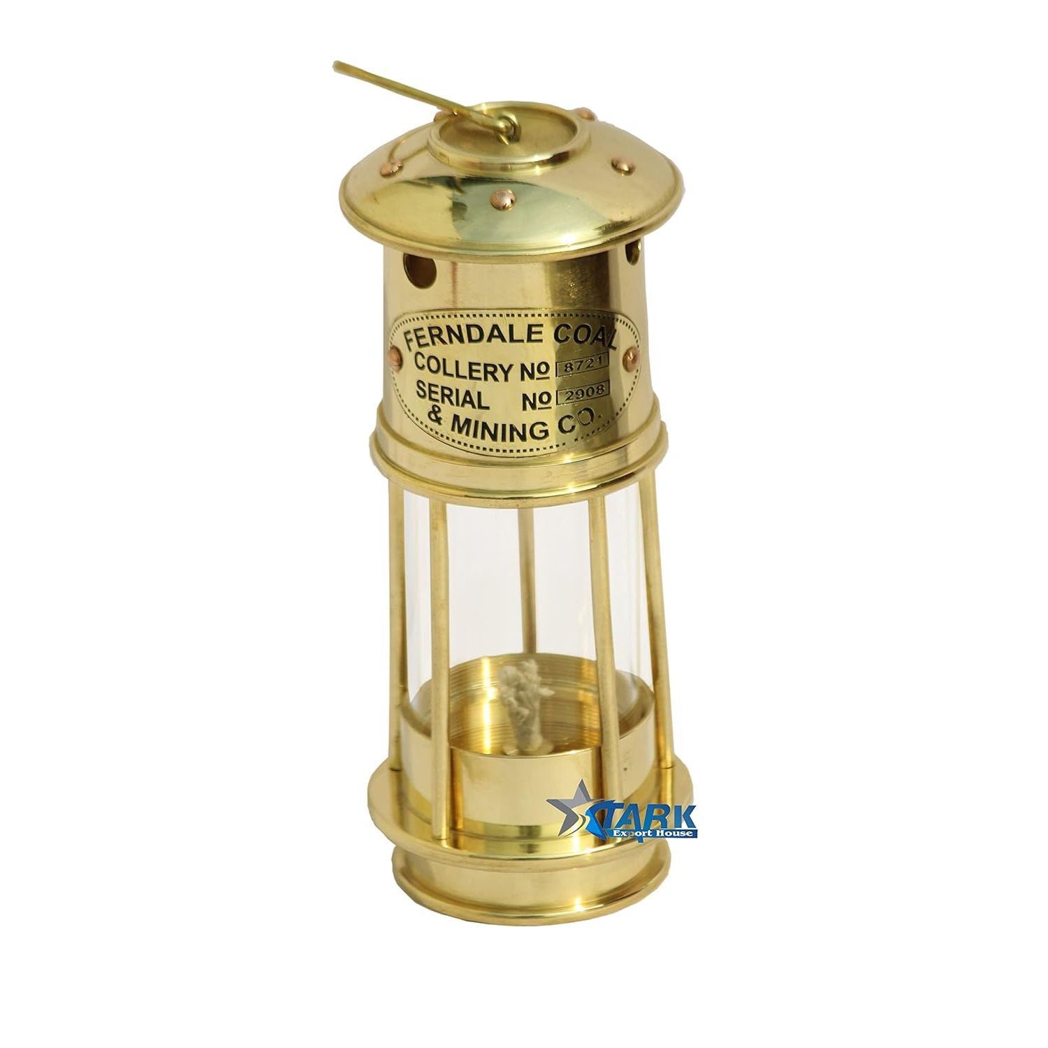 

Латунный Настольный Фонарь Стеклянная Масляная Лампа Украшение Дома (7 дюймов)