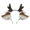 Party Headpiece Reindeer Antler Headband Plush Deer Ears Antler Hair Hoop Head Hoop  for Kids Adult