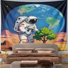 "Space Explorer Planting on Mars" Pattern Wall Hanging Tapestry Decorative Tapestry Home Decor for Bedroom and Living Room