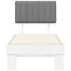 Bed Frame with Upholstered Headboard Light Grey 75 x 190 cm
