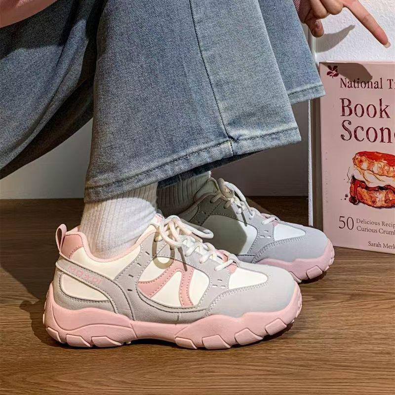 2026 Spring Melad Thick soled German Training Shoes for Women, Popular Small Personal Travel and Leisure Dad Shoes