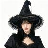 Satin Bow Halloween Hat Lace Cosplay Accessories Cosplay Accessories Wizard Cap  Role Play