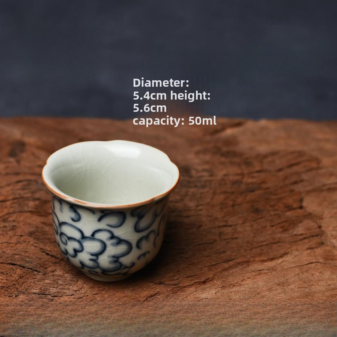 

Ruyao Xiangyun Handheld Pot Blue and White Antique Teapot High End Kung Fu Teaset and Teapot for Household Use Drinking Utensils