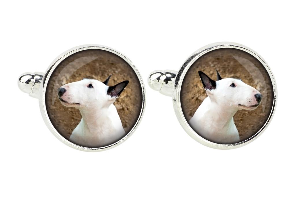 Bull Terrier, Bully - cufflinks in a box, handmade jewelry, product of the Art-Dog brand