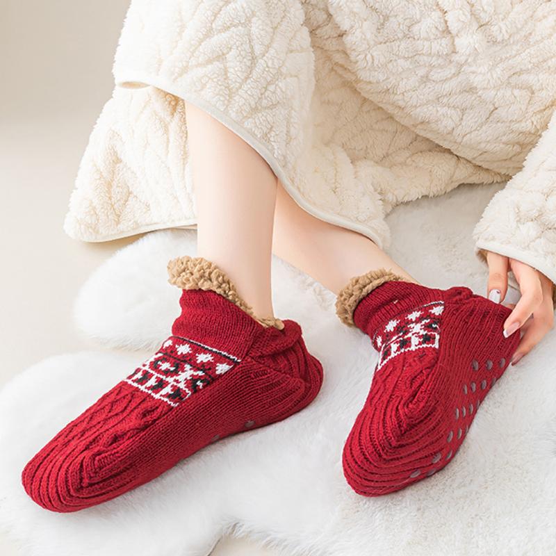 Winter Floor Socks Home Warm Women Men Snow Socks Sleep Carpet Slippers Sock Non-slip Socks