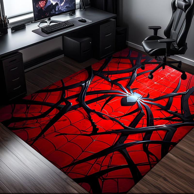 1PC Spider Rug for Livingroom,Bedroom, Palyroom, Chair Rug, Area rug, Game Carpet, Large Size Rug Fan Christmas gift