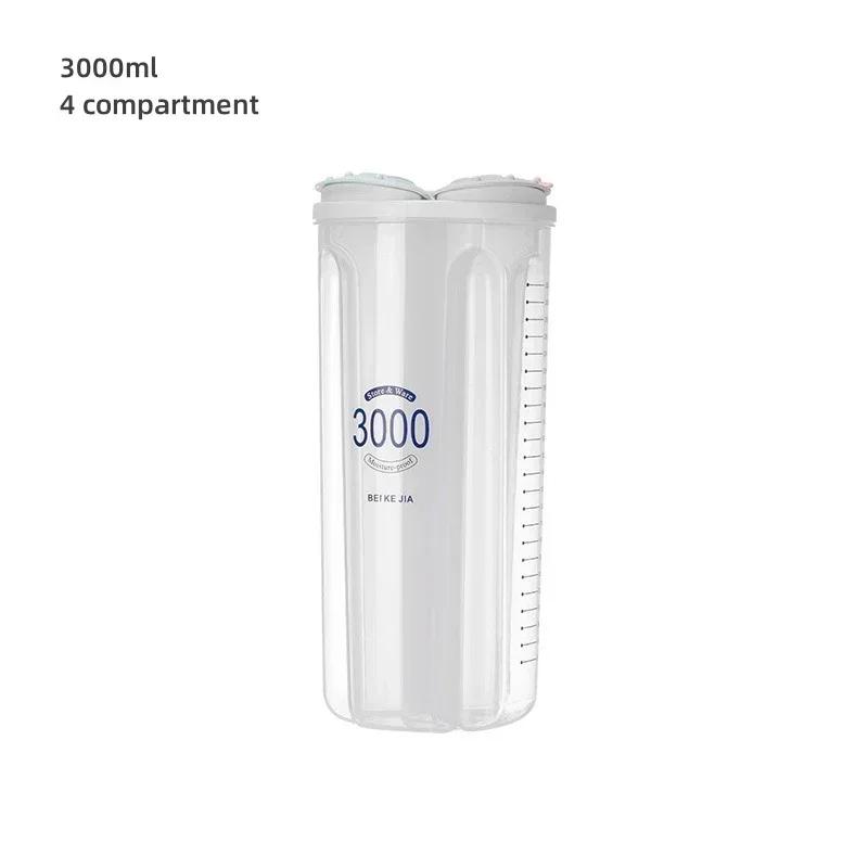 Küchenaufbewahrungsbox Transparent Mehrkorn-Aufbewahrungsbehälter Spaghetti Müsli Separater Spender Organizer Behälter Küchenhelfer