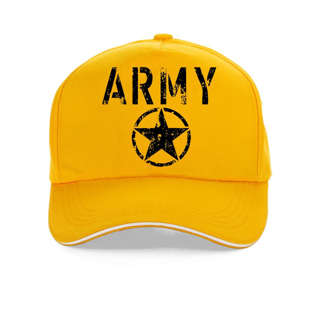 ARMY and five pointed star print baseball cap Unisexs fashionable casual sports caps unisex adjustable snapback hats gorras