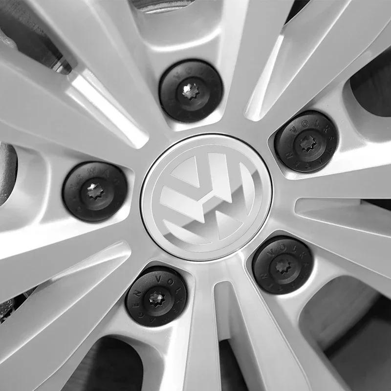 For VW Volkswagen Jetta MK5 Golf 4pcs 56mm 60mm 65mm 70mm 75mm Car Wheel Center Hub Cap Sticker For Volkswagen VW CC GTI Polo Go