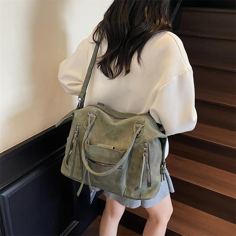 Vintage Women's PU Handbag, Simple Tote Bag, Large-capacity Messenger Bag, Fashionable Large-capacity Daily Handbag, Vintage Style