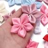 20pcs/lot 6cm Multicolor Satin Ribbon Flowers Handmade Flower For DIY Hair Clip Brooch Clothing Decoration Accessories