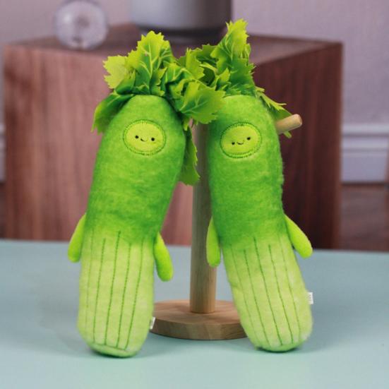 Cute Vegetable Plush Pendant Keychain Creative Cartoon Tender Celery Shape Doll Soft Plush Keyring Backpack Pendant