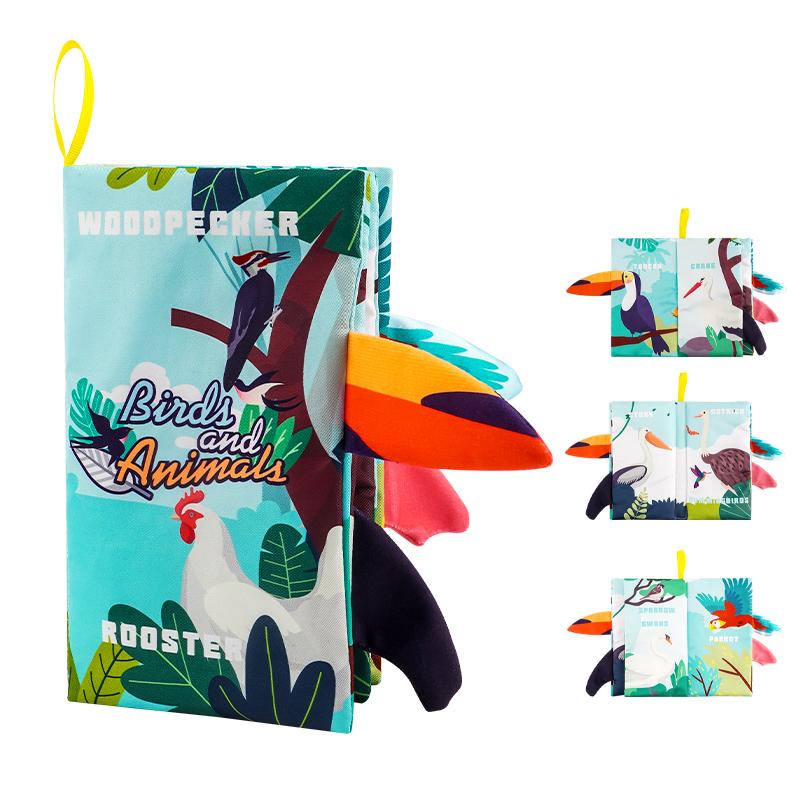 Baby Books Toys, Baby Books 0-6 Months, 3PCS Touch and Feel Cloth Crinkle Soft Books, Toys for 0-3-6-12-18 Months Infant Newborn