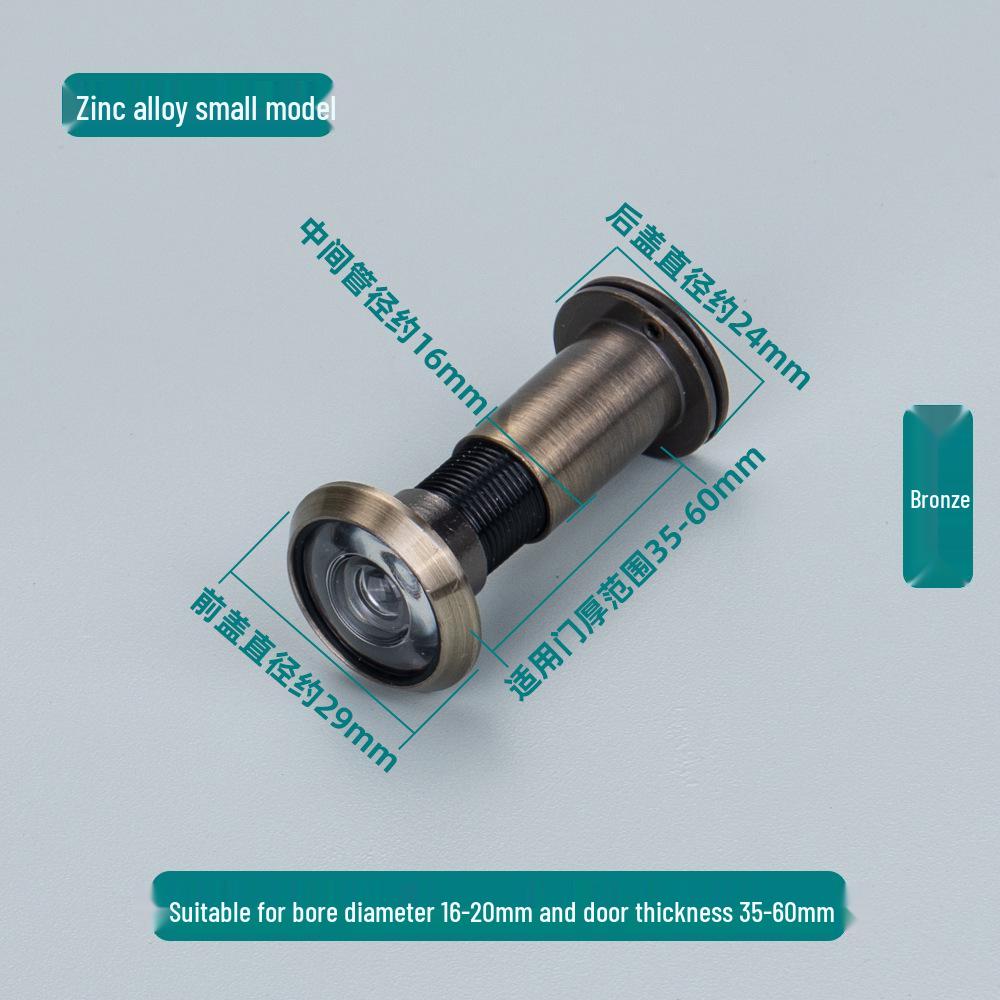 Universal Anti-Theft Peephole: Adjustable Door Viewer for Hotels/Guesthouses, Interior To Exterior View, Anti-Pry Design.