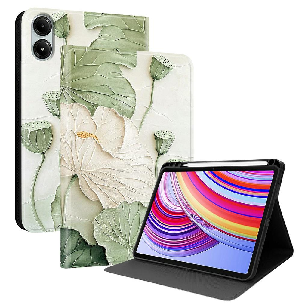 PU Leather Case For Xiaomi Poco Pad 5G/Poco Pad 4G/Redmi Pad Pro/Pad Pro 5G Pattern Print Tablet Cover Stand with Pen Slot (Stylus Not Included)
