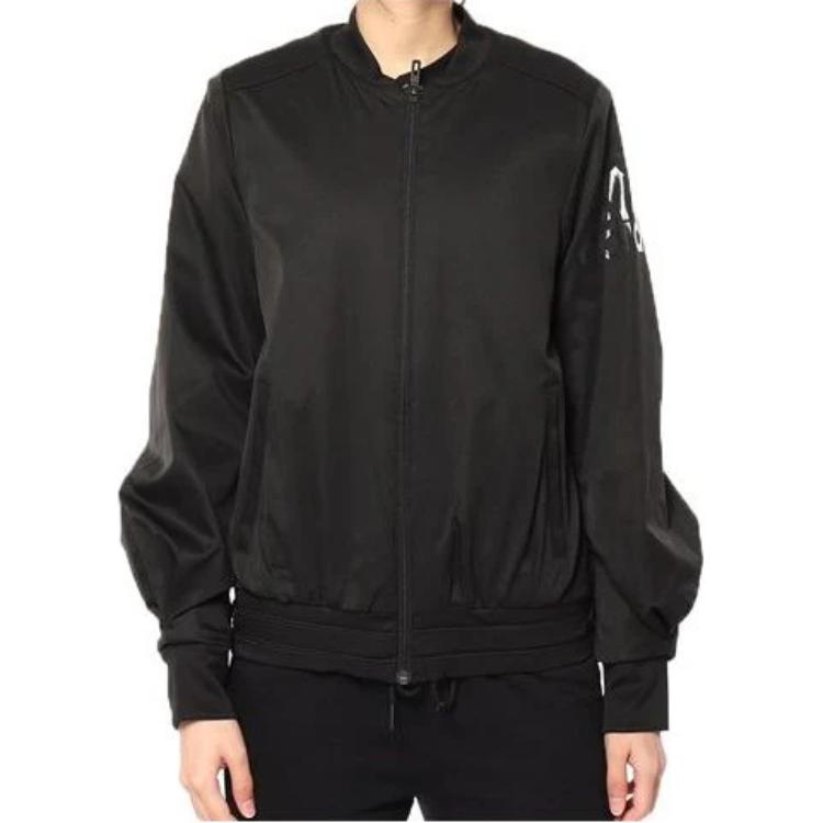 adidas Veste de sport décontractée zippée couleur unie pour femmes, vestes noires DX9706