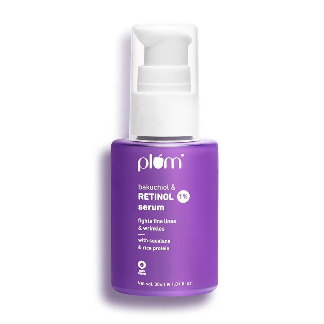 Plum Ночная сыворотка для лица с 1% ретинола. Подходит для начинающих. Для мелких морщин, морщин. Более гладкая текстура. Для всех типов кожи. 30 мл