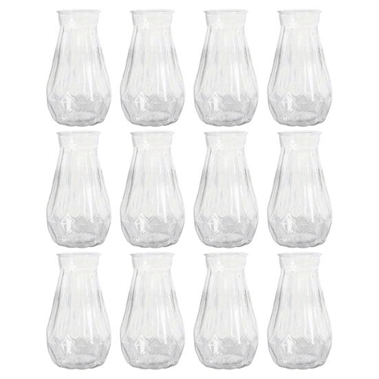 Plastic Clear Bud Vase Decorative Flower Vase Plant Holder Modern Centerpiece Vase for Home Wedding Party