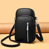 Single-shoulder Crossbody Fashion and Simple Lock-style Small Bag Made of Cowhide, Suitable for Mobile Phone Use.