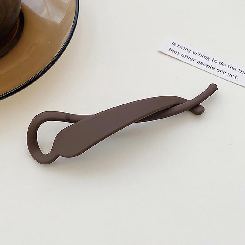 

Women Girls Banana Clip Frosted Matte Hair Clip Resin Acrylic Hairpin Ponytail Hair Clip Fashion Retro Hair Accessories кавовий