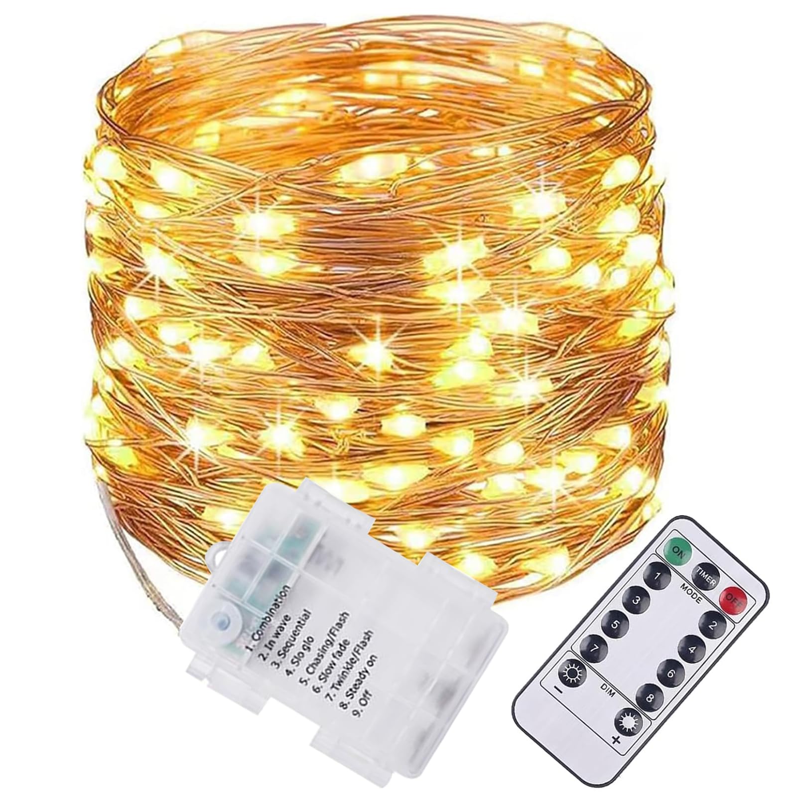 

Smalife LED Illumination Lights Upgraded Christmas Lights with Copper 100 8 Flashing Timer and for and Gardens Battery Battery-Operated [2025 Version]