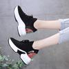 2025 New Women's Mesh Invisible Heightening Women's Wedge Heel Lace-up Sneakers Fashion Color Matching Women's Shoes