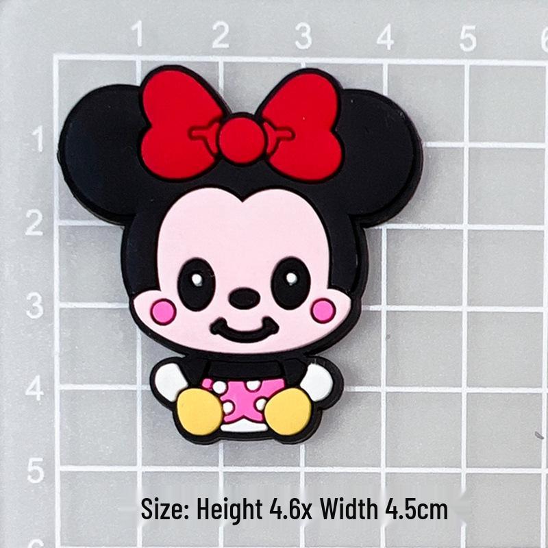 Mickey & Minnie Soft Rubber Phone Case DIY Stickers & Mouse Couple Accessories