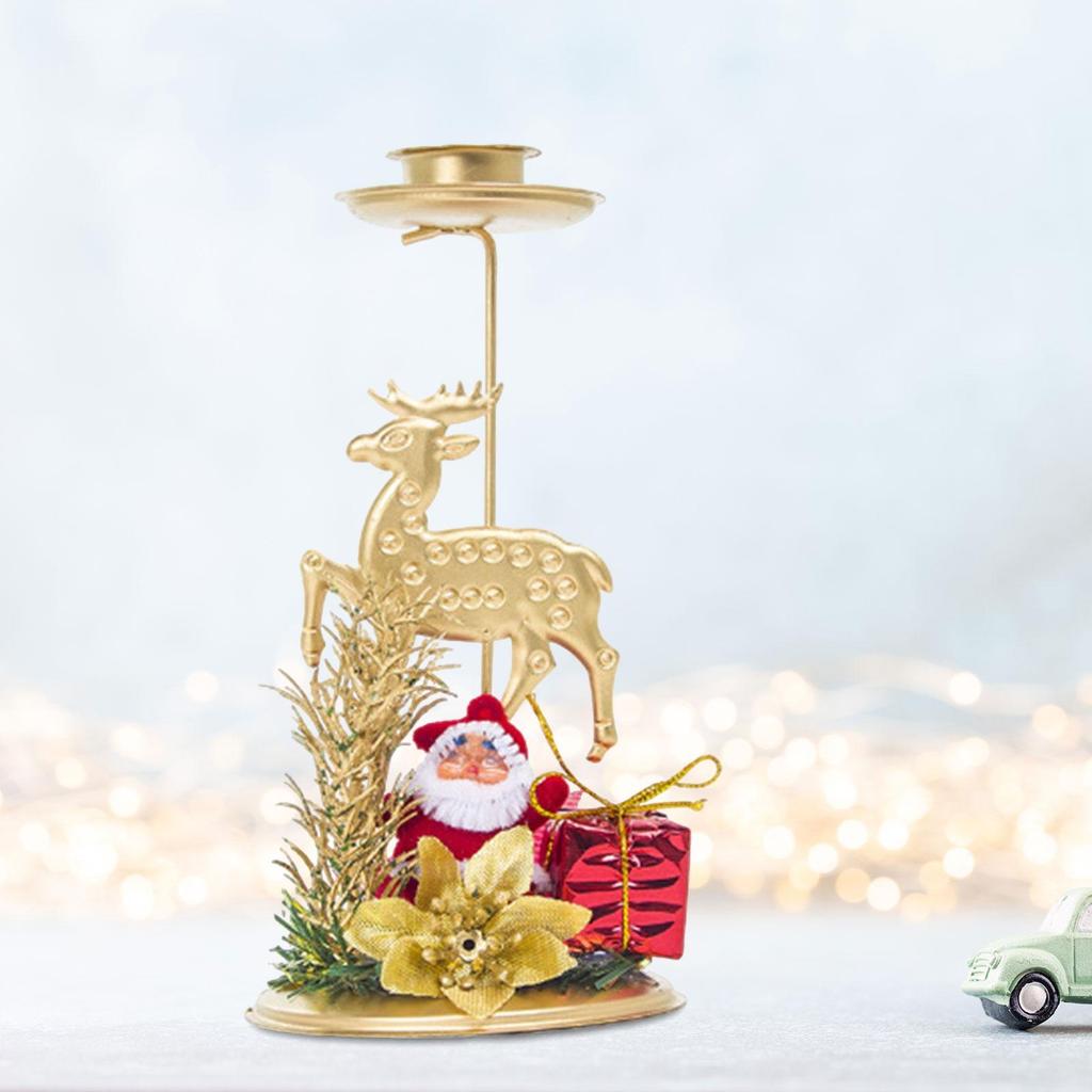 2025 Christmas Candle Holder Pillar Candle Holder Party Decor Decorative Festival Dining Room Candles Stand Table Decoration