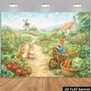 2D Peter Rabbit Garden Backdrop Farm Windmill Photography Background