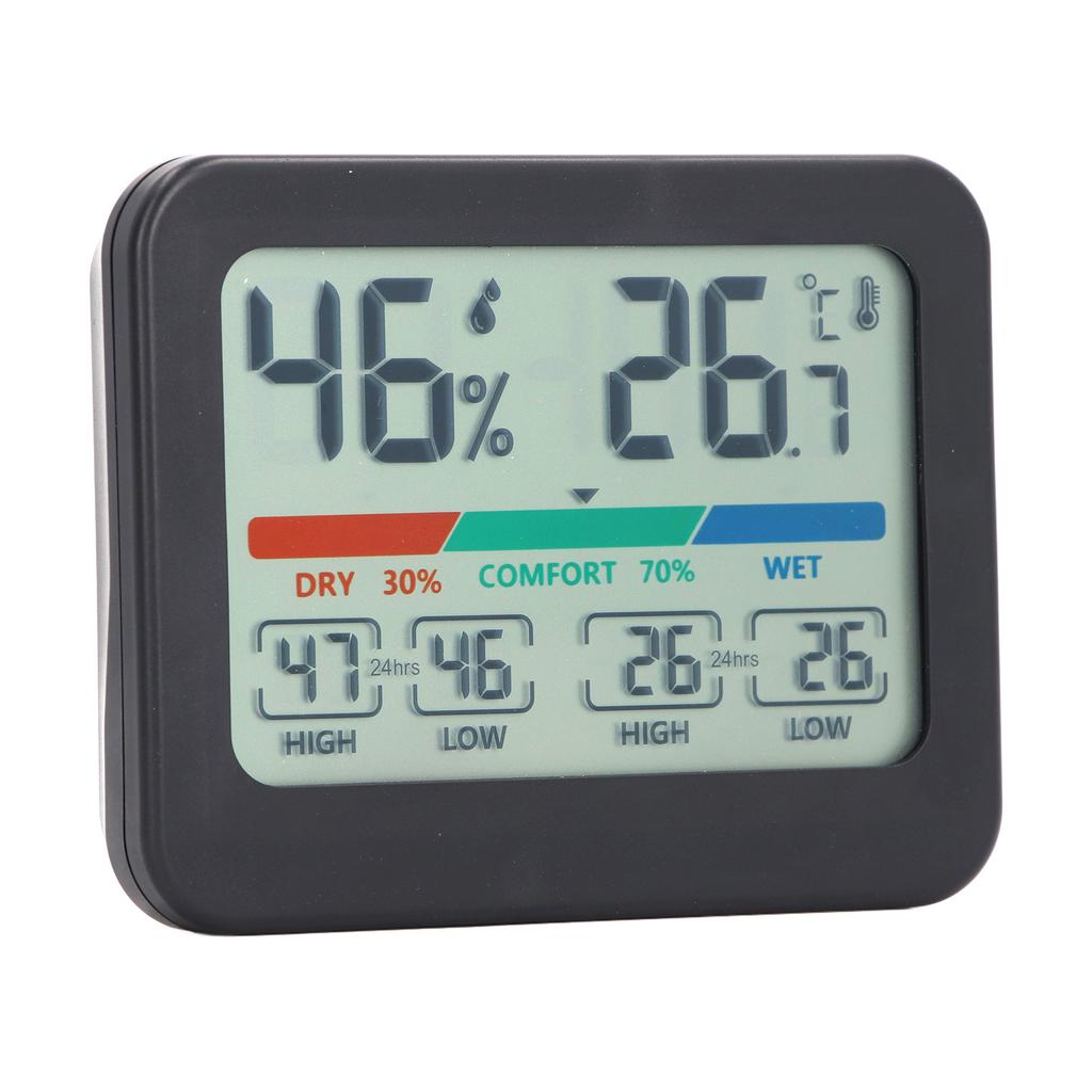 Digital Hygrometer Termometer LCD-display Elektronisk Temperatur- och Fuktighetsmätare Magnetisk