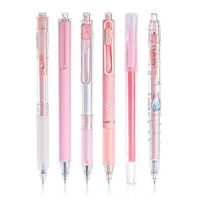 6PCS/set Kawaii Gel Pen 0.5mm ST Pen Tip Neutral Black Ink Pen for School Office Writing Supplies Stationery Cute Pens