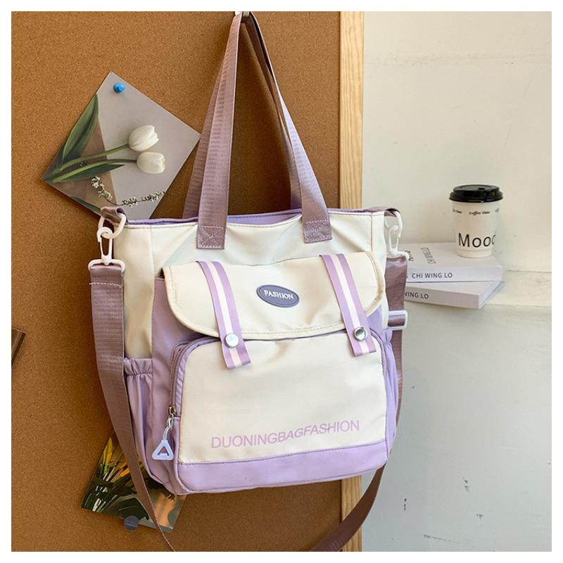 Canvas large-capacity tote bucket bag women's bag summer new messenger bag delivery shoulder bag