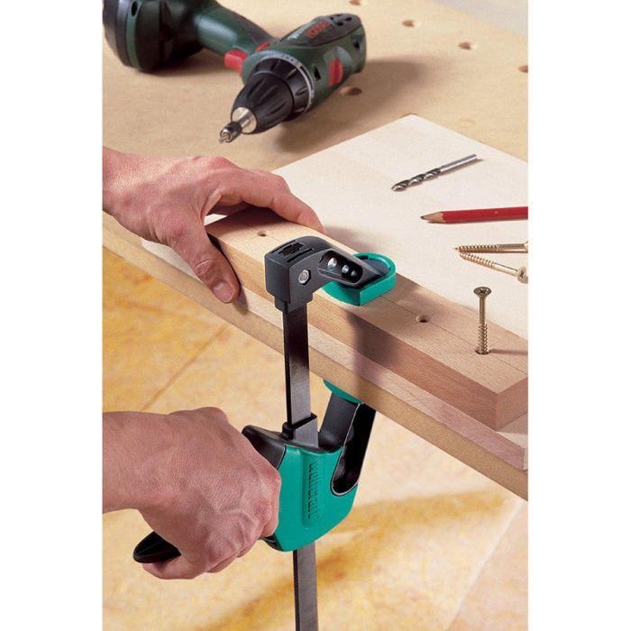 Serre-joint facile à une main - WOLFCRAFT - EHZ EASY - Force de serrage 90 kg - Capacité de serrage 500 mm