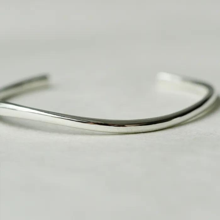 [silver925] Wave essential cuff