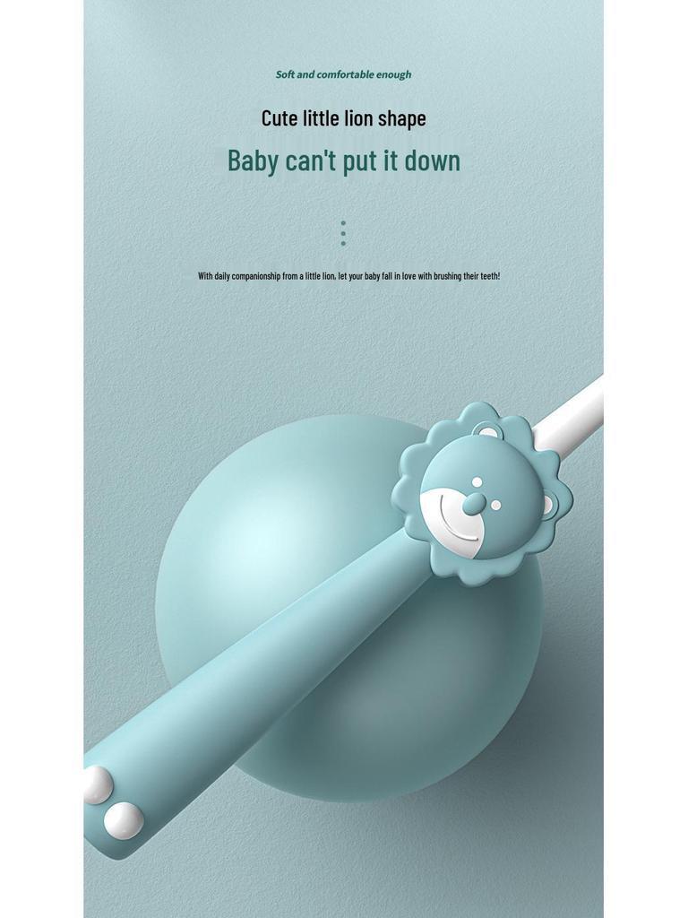 Cute Cartoon Little Lion Children's Soft Toothbrush for Ages 2-6 - Single Pack, Soft Bristles, High Quality