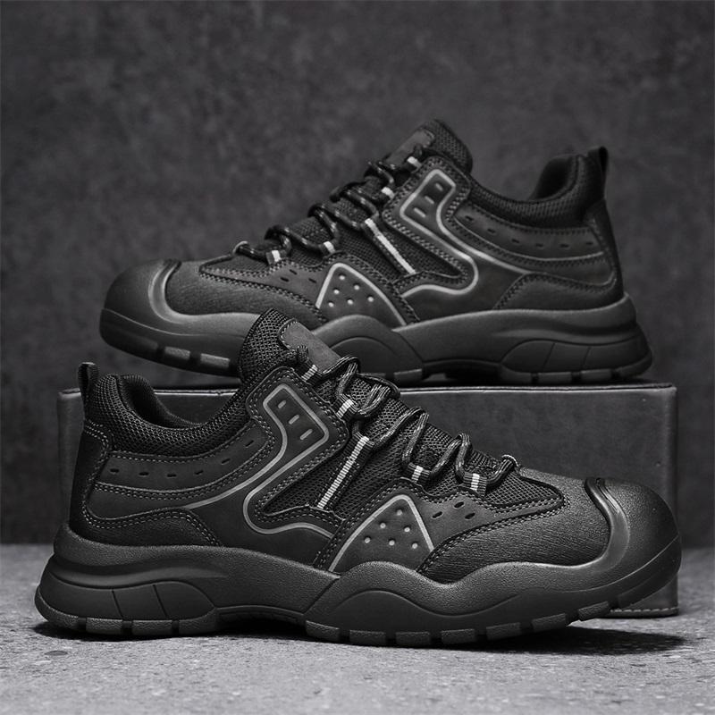 Luxury Brand Man Treking Footwear Version Men Casual Leather Shoes Non-Slip Outdoor Walking Shoes Comfortable Men's Hiking Shoes