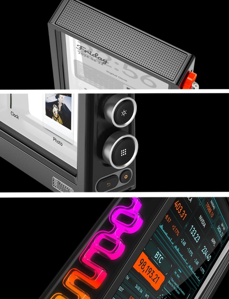 Divoom Times Frame Digitales Foto Innovatives transluzentes Design mit 500 schnellen 6 64GB Full HD Display ein Divoom Dediziertes Foto und Video Perfektes Geschenk