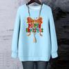 Ladies' Christmas Printed Round Neck Long Sleeved T-shirt Sweatshirt Top