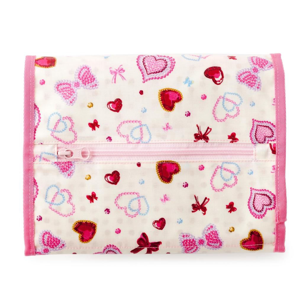 COLORFUL CANDY STYLE Deodorizing Diaper Pouch and Diaper Pouch Set of Heart and Ribbon Sparkle Beauty (Clutch Type) 2, (White) B8001600-BTR