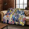 3D Digimon Adventure Angewomon Agumon Cartoon Flannel Blanket Soft Warm Blanket Throw Blanket for Bedroom Living Room Bed Kid