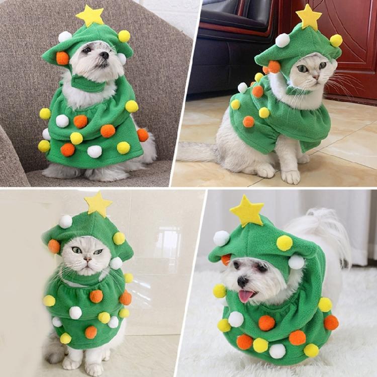 Dog Outfit Dress Costume Halloween Pet Cosplay Christmas Tree Theme