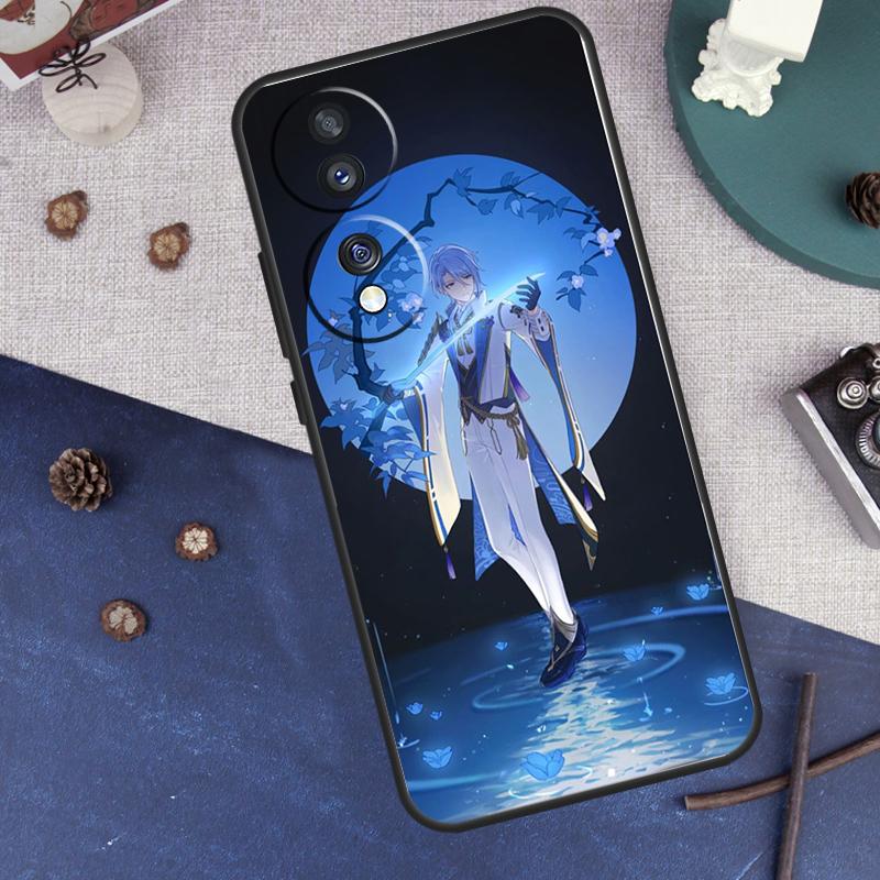 Kamisato Ayato Genshin Impact For Honor Magic 8 7 5 6 Pro Case For Honor X9d X9c X9b X9a X8c X8b Win 50 70 90 200 400 Lite