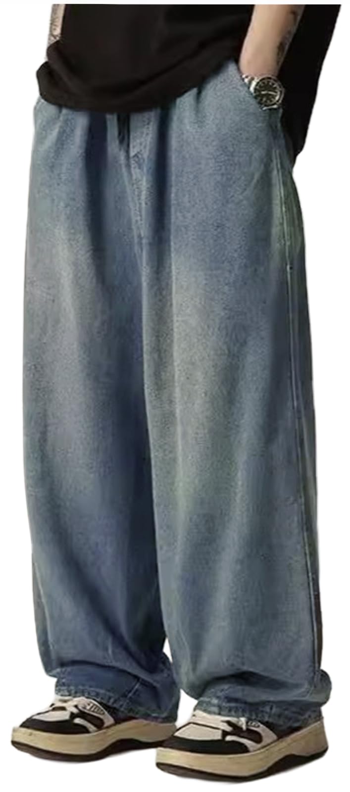 

Джинсы мужские FloRise Wide Leg Plus Свободный крой Размер XL, Размер, Посадка, Темно-синий, FL298,