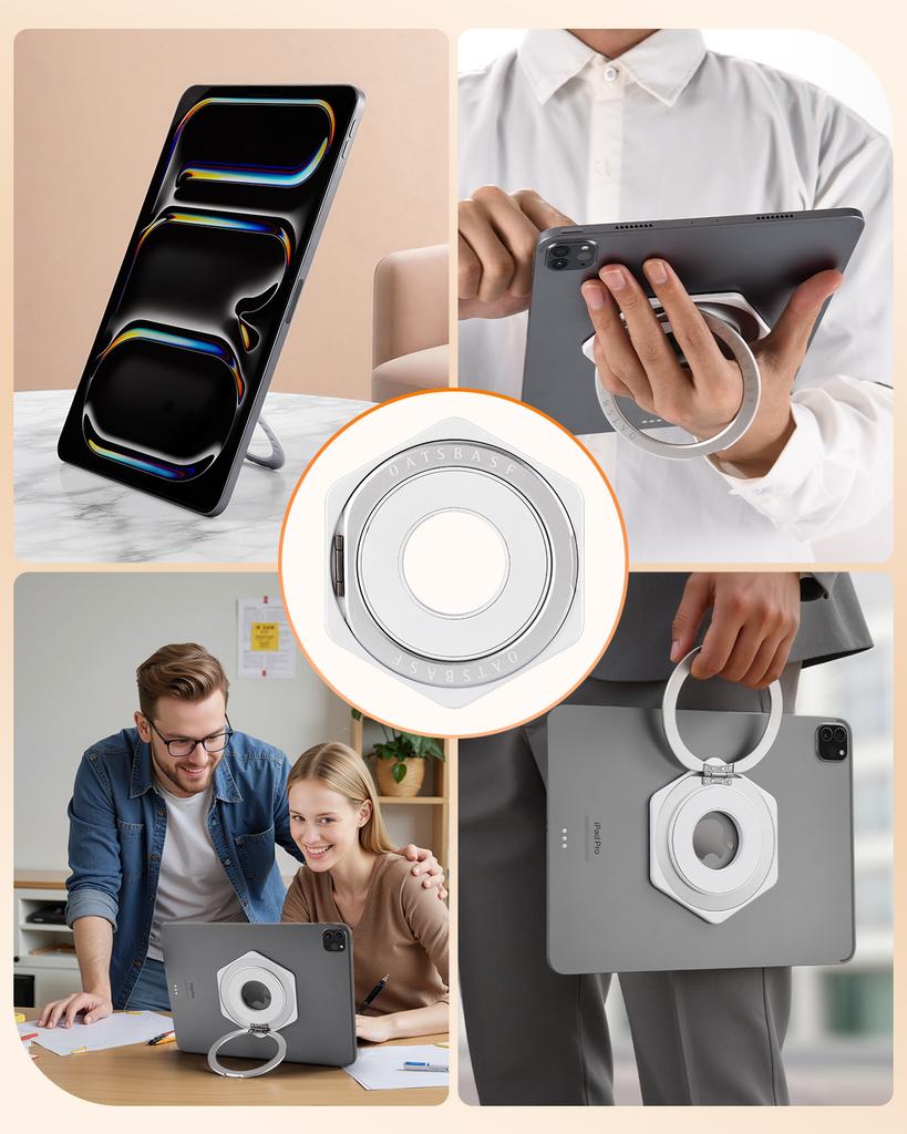 Eary für iPad Halter Aluminium Tablet Ständer Mit 360° Drehbarer Magnetischer Griff Halter Ständer Kompatibel Mit iPad Mini Allen Tablets