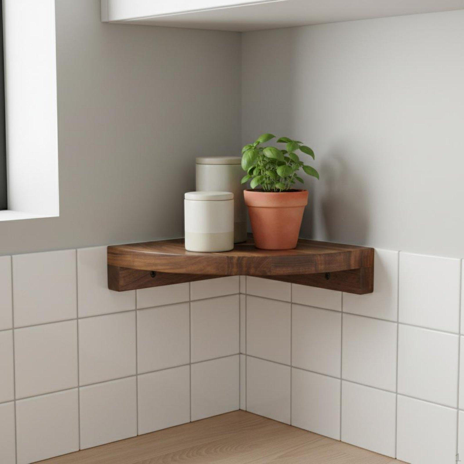 FanShaped Corner Shelf SpaceSaving Easy Installation