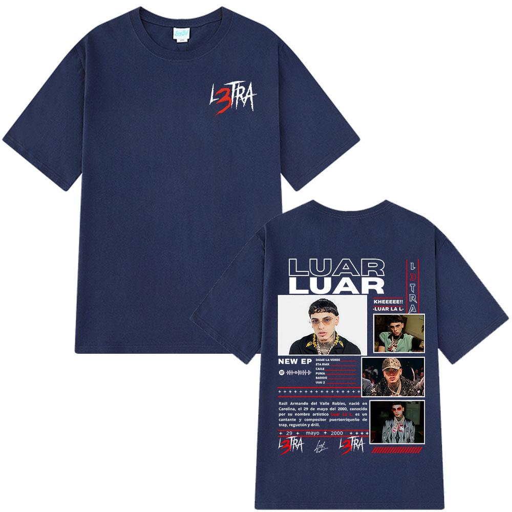 

2025 Summer Rapper Luar La L Album L3TRA Tshirt Mens Hiphop Fashion Cotton Shortsleeved Tshirt Loose Street Top 4XL