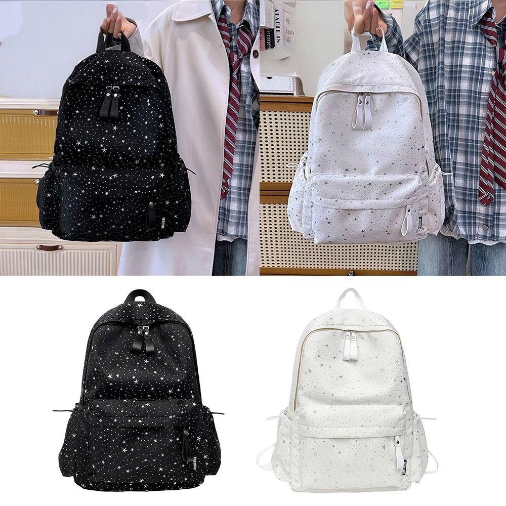 INS Oxford-Stoff Rucksack Mehrere Taschen Große Kapazität Schultasche Sternenmuster Reise Rucksack Damen