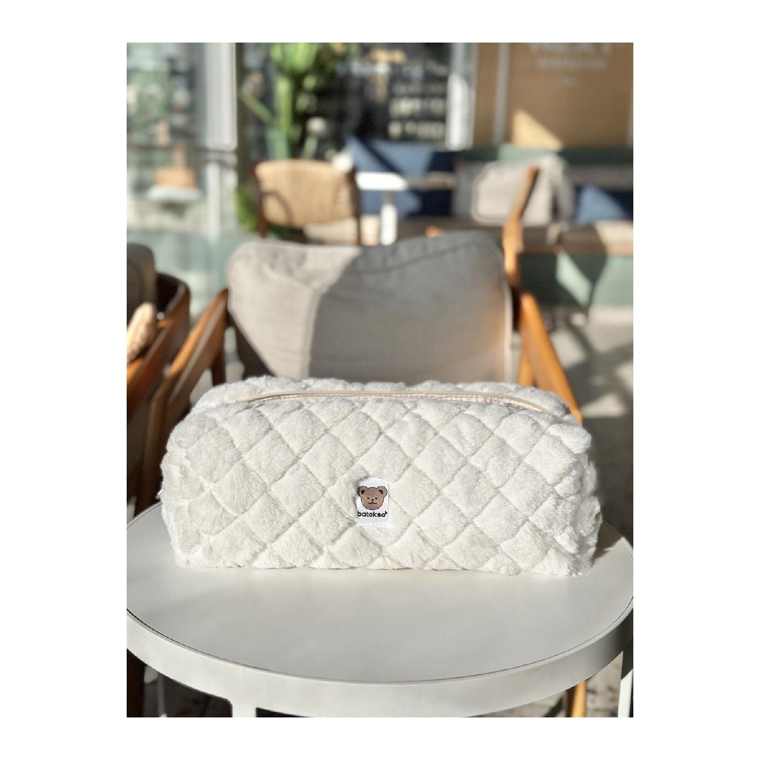

White Plush Travel Case For Hair Stylers - Size Xl белый